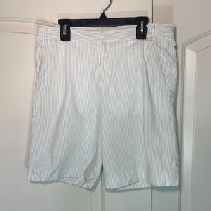Miu Miu‎ Women's White Pinstripe Cotton Shorts Bermuda 38 or XS Made in Italy